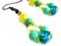 Náušnice s malinovými růžemi