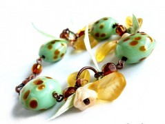 Náušnice s malinovými růžemi