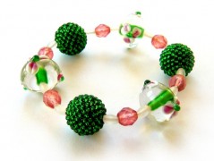 Náušnice s malinovými růžemi