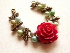 Náušnice s malinovými růžemi