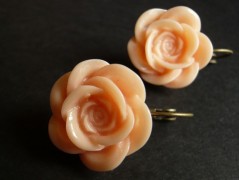 Náušnice s malinovými růžemi