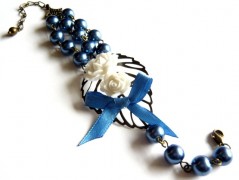 Náušnice s malinovými růžemi