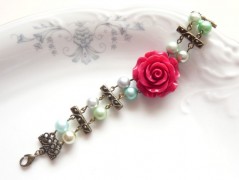 Náušnice s malinovými růžemi