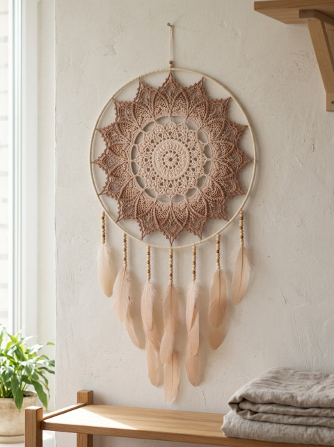 Lapač zlých snů  45 x 90 cm indián indiánský nad postel strážce boho dream lapač dreamcatcher lapač snů do ložnice 