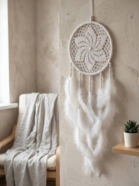 Lapač zlých snů 20 x 65 cm indián indiánský nad postel strážce boho dream lapač dreamcatcher lapač snů do ložnice 