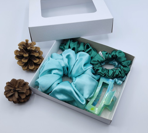 Scrunchie - dárkový box I. spona sponka sponky do vlasů spony scrunchies scrunchie 