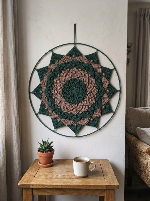 Mandala Lotosový květ - 45 cm meditace harmonie meditační lotosový květ mandaly mndala 