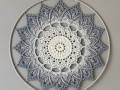 Mandala Šedá hvězda - průměr 40 cm