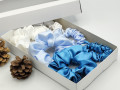 Dárková sada modrá - 6 scrunchies