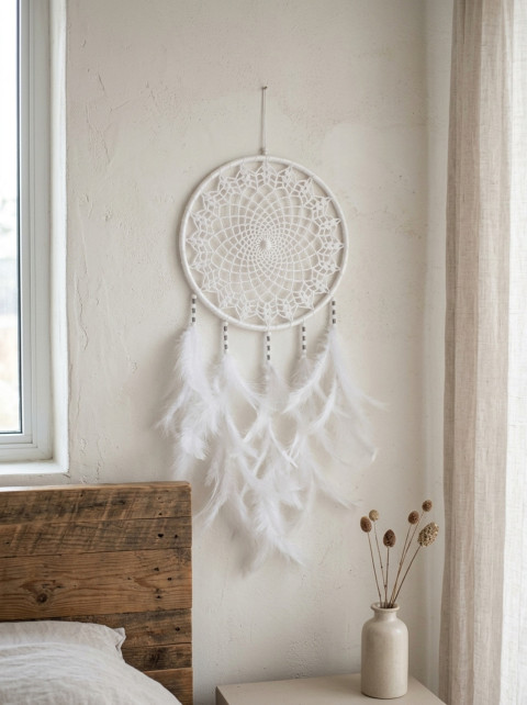Lapač zlých snů 24 x 65 cm indián indiánský nad postel strážce boho dream lapač dreamcatcher lapač snů do ložnice 