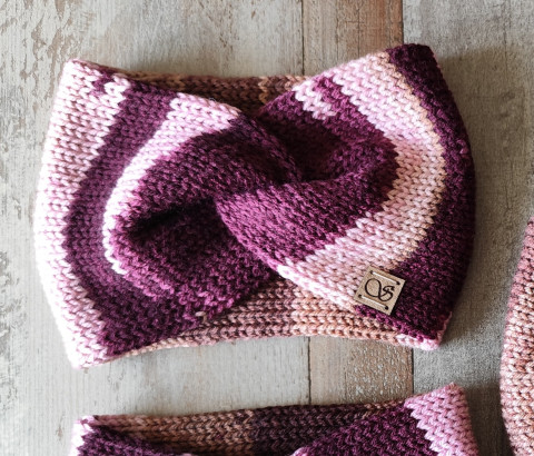 Pletená čelenka č.29 zima podzim pletené čelenka pletená čelenky na zimu na podzim 