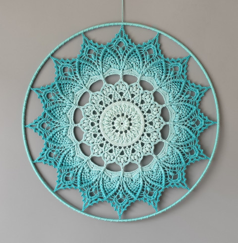 Mandala Tyrkysová hvězda - 45 cm meditace harmonie meditační lotosový květ mandaly mndala 