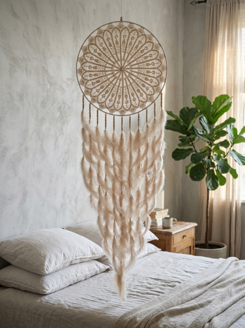 MAXI Lapač zlých snů 45 x 145 cm svatební sen lovec indián indiánský snění nad postel boho dream lapač dreamcatcher lovci lapač snů do ložnice lapače lapače snů do pracovny dreamcatchers 