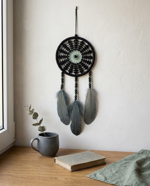 Lapač zlých snů 15 x 40 cm indián indiánský nad postel strážce boho dream lapač dreamcatcher lapač snů do ložnice 