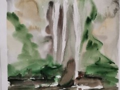 Hedvábná kravata Tropická džungle