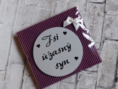 Dřevěná pokladnička se jménem