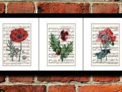 Tisk na starý novový papír KLAVÍR