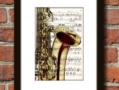 Tisk na starý novový papír KLAVÍR