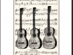 Tisk na starý novový papír KLAVÍR