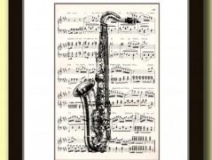 Tisk na starý novový papír KLAVÍR