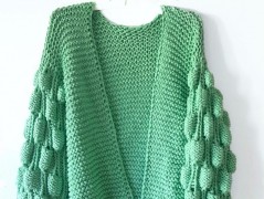 Tyrkysový dětský kabátek s kapucí