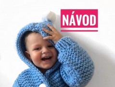 Tyrkysový dětský kabátek s kapucí