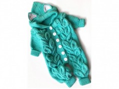 Tyrkysový dětský kabátek s kapucí