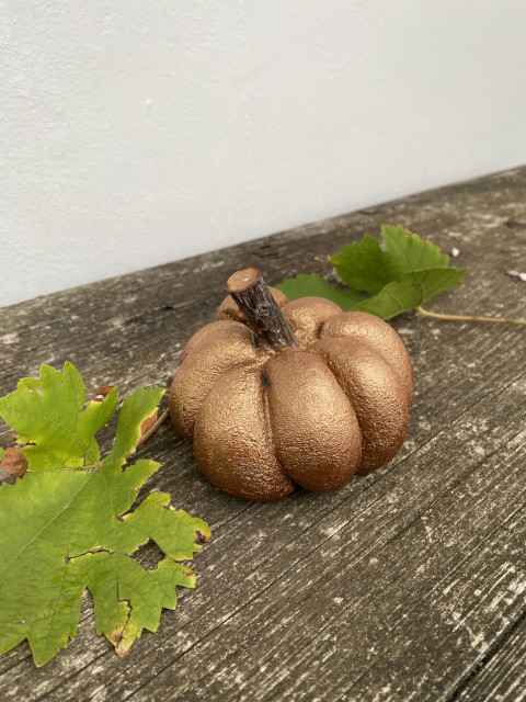 Dýně z betonu v měděné podzim dýně příroda přírodní ozdoba zahradní měděná beton 