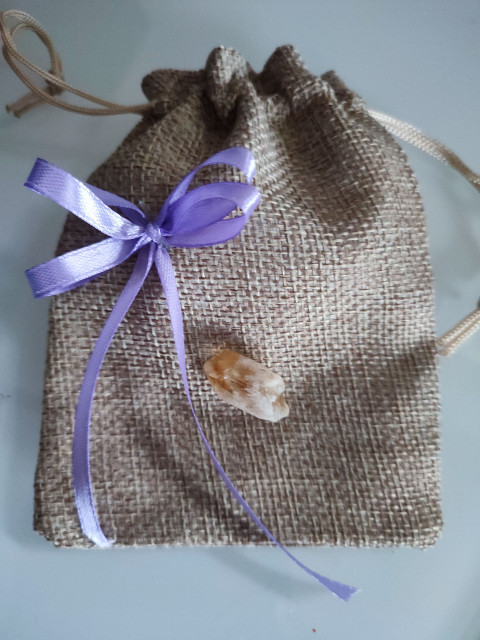 Talisman, Citrín pro štěstí talisman minerál citrín štěstí jutový dárkový pytlíček 