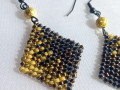 Náušnice Black and gold