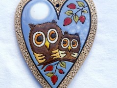 Keramický obr. - Kočka a slunce