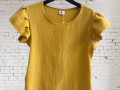 Dámská mušelinová šatovka mustard