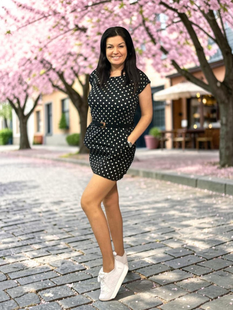 Dámské šaty Puntík-M šaty hřejivé šatky melírované svetrové 