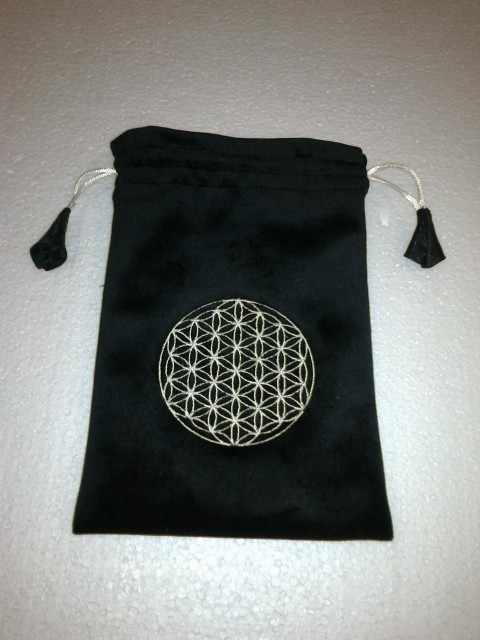 Sametový pytlík s výšivkou dekorace pytlík sáček karty 