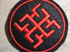 Meditační polštář s výšivkou