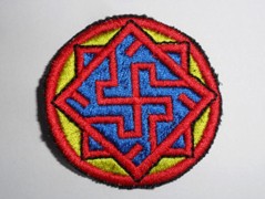 Meditační polštář s výšivkou