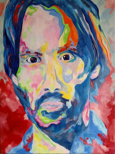 Keanu Reeves od Floydled Art portrét film fešák legenda filmové filmový hollywood matrix herec floydled herci filmová vip borec keanu reeves keanu john wick 