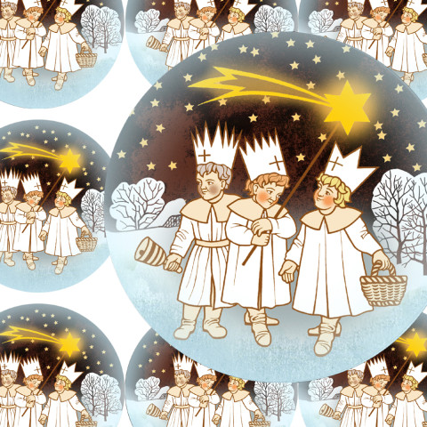 TŘI KRÁLOVÉ - samolepky zábava sníh zima vánoce přání příroda vánoční diář deník hvězdička advent obálka nálepka tři králové pohlednice samolepky samolepka kašpar melichar baltazar 