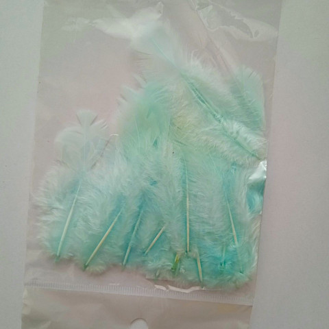 Slepičí peří - 20ks náušnice růžová ozdoba peří tvoření 