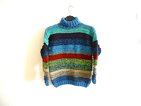 Velmi teplý dětský rolák s merinem zelená modrá fialová svetr rolák akryl merino 