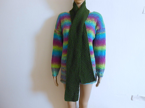 Velká šála s vlnou šála dámská akryl khaki vlna pánská 