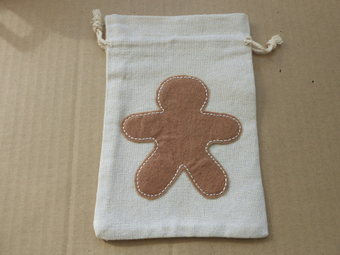 Dárkový pytlík lněný 13x18 cm dárek vánoce pytlík hnědá len béžová 