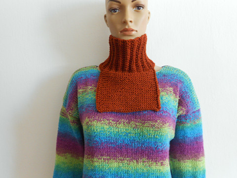 Velký nákrčník merino pánský dámský rezavá nákrčník merino 