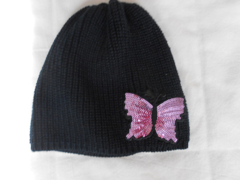 Dámská čepice růžová čepice černá akryl 
