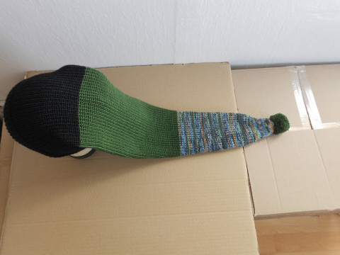 Dlouhá čepice s merinem čepice černá akryl khaki vlna dlouhá merino modrá šedá 