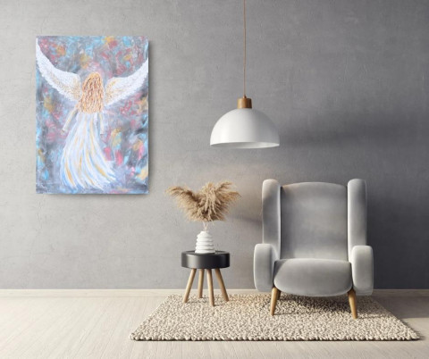 Energetický obraz - Anděl II. obraz akryl art abstraktni umeni originalni obraz energeticky obraz andelske obrazy 