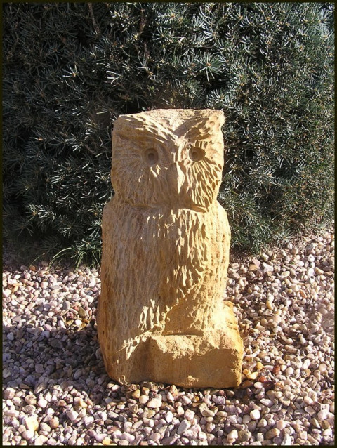 SOCHA Z PÍSKOVCE - *SOVA* plastika socha skulptura zahradní socha socha z pískovce exteriérová socha socha do zahrady. sochy z pískovce 
