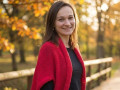 Pletená vesta - barva malinová