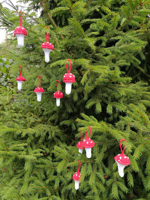 Mochomůrky - vánoční ozdoba 