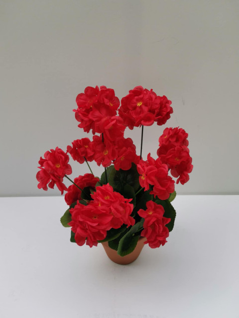 Umělé muškáty dekorace květiny umělé muškáty pelargonie na parapet 